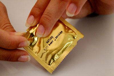 Kondom falsch herum aufgesetzt